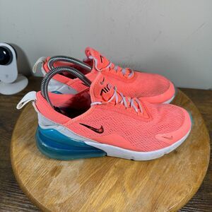 Nike Air Max 270 Lava Glow Hot‎ Pink Blue Shoes Women's Size 7 CI5856-600